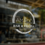 Diseño de logotipo para restaurant Amado Bar y Cocina